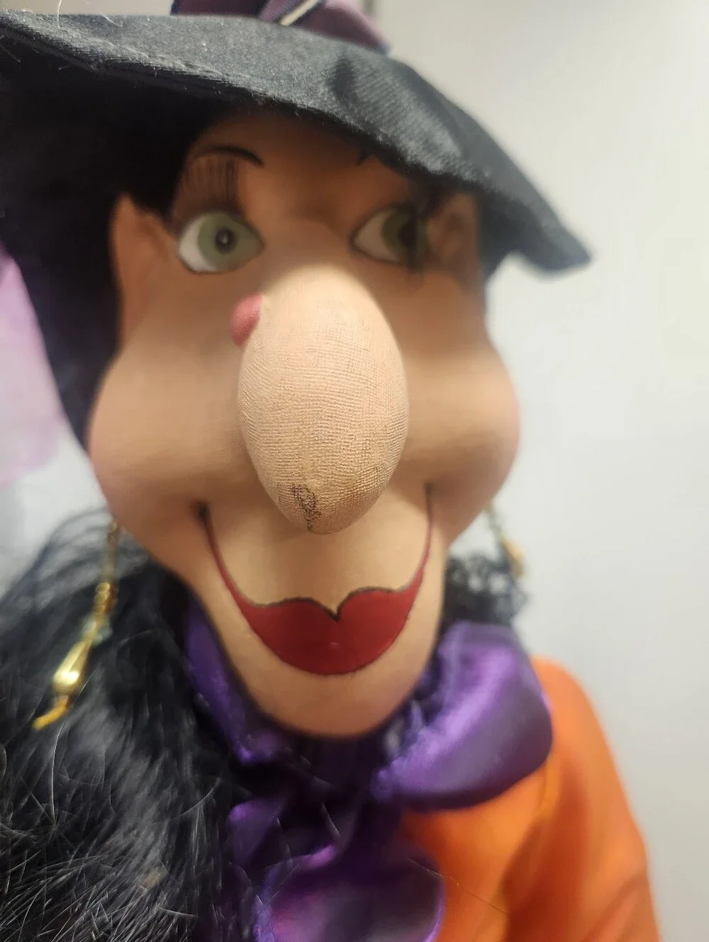 Halloween Gothic Wicked Ugly Witch Shelf Sitter Doll